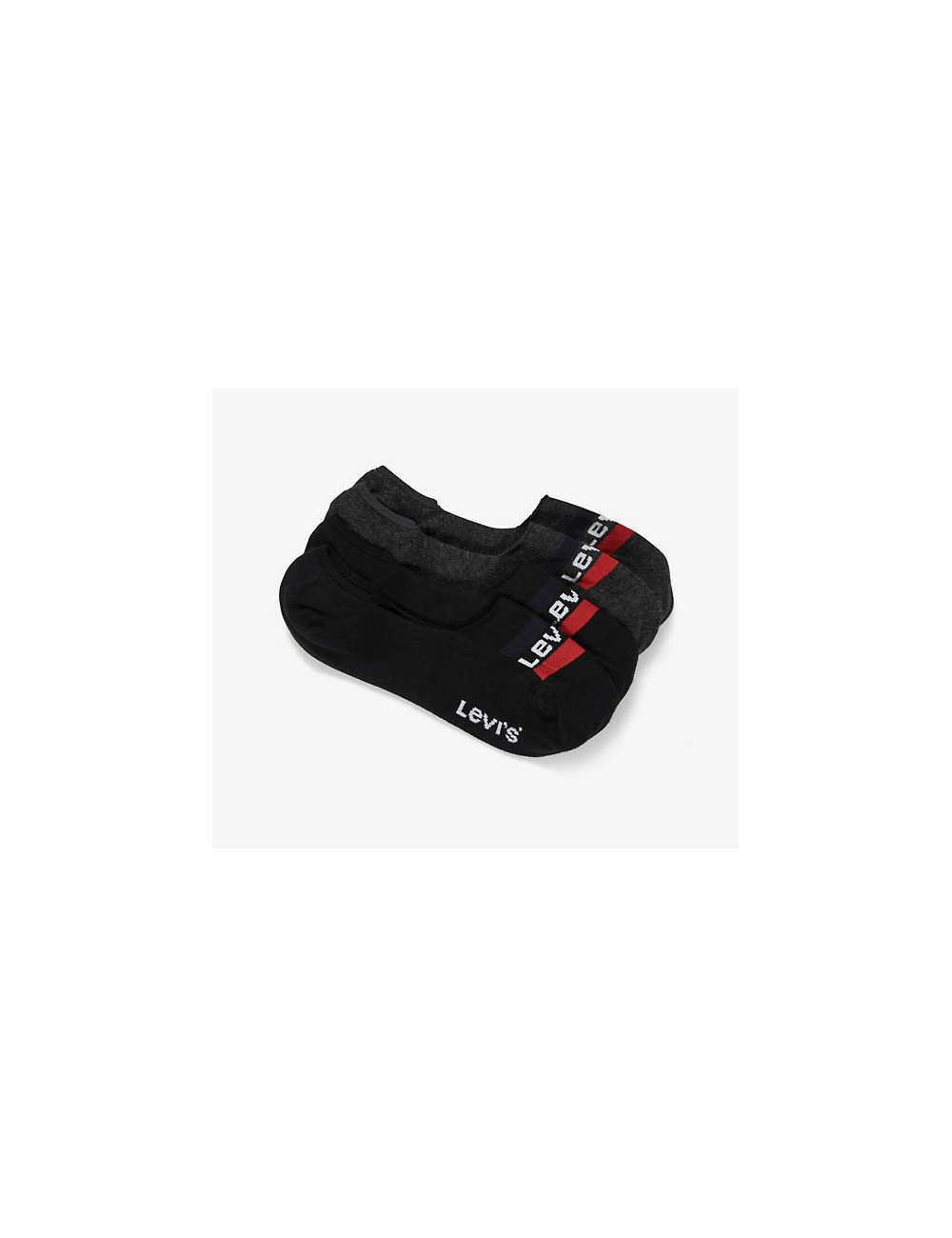calcetines Levis black/grey 168sf low rise sportwear logo