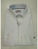 camisa blanca con bolsillo regualr fit Hattrick