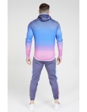 athlete zip through fade hoodie tri-neon Siksilk
