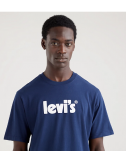 levis ss relaxed fit tee poster logo dress blues