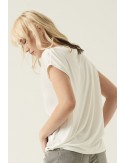 camiseta con estampado fotografico off white garcia jeans
