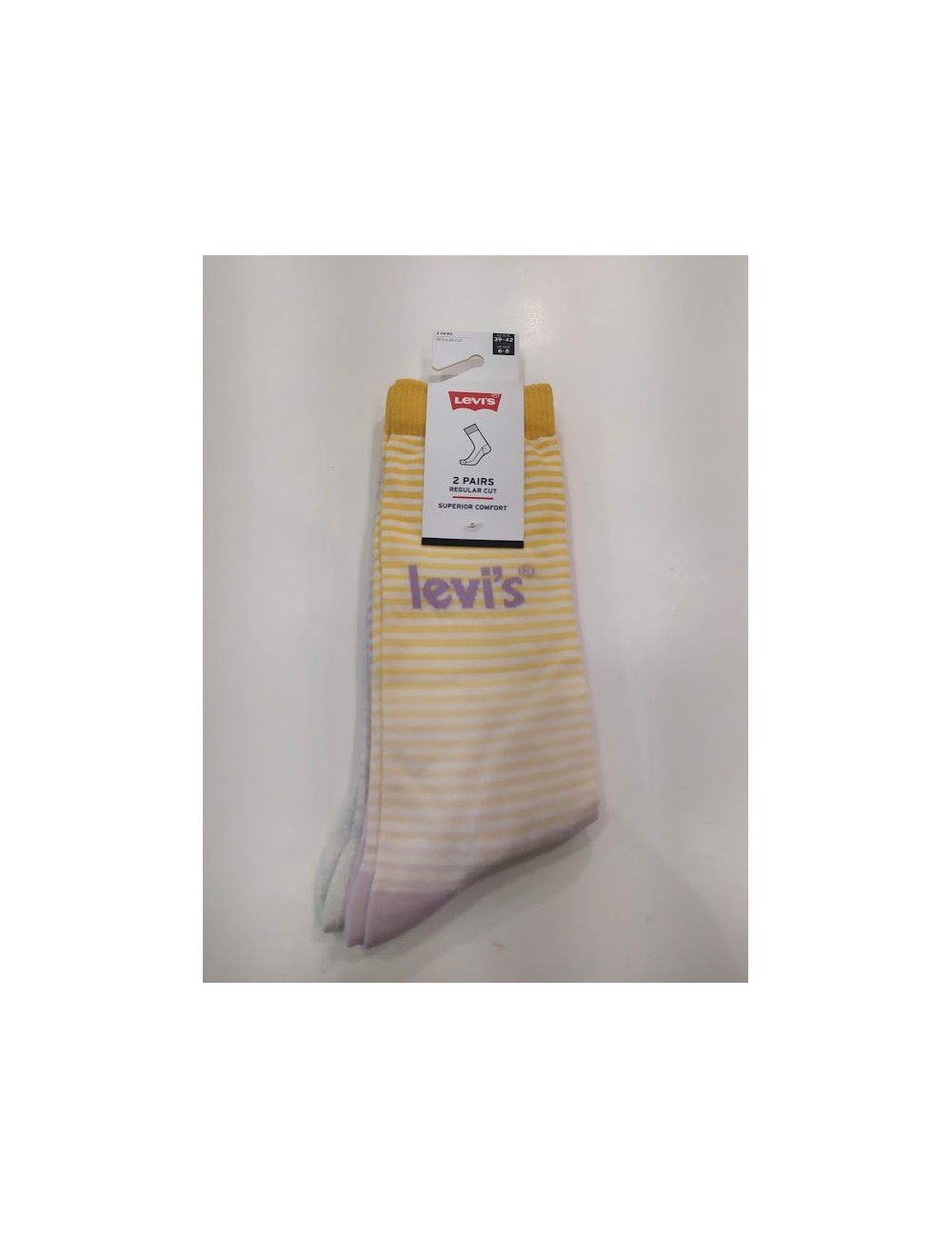 levis unisex logo stripe yelow lilac combo