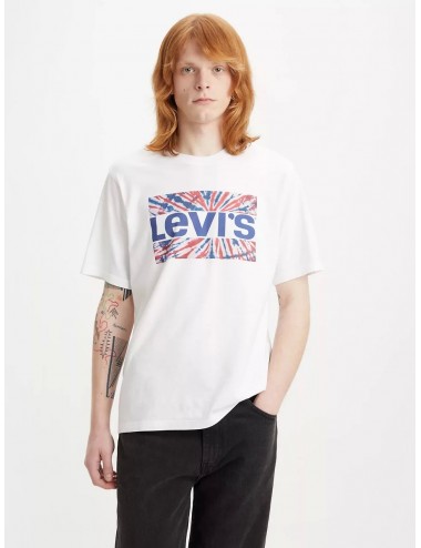 levis ss relaxed fit tee tiedye white grap