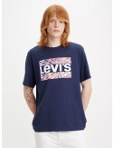 levis ss relaxed fit tee tiedye dress blue