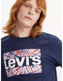 levis ss relaxed fit tee tiedye dress blue