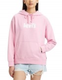 levis graphic standard hoodie poster logo prism pink