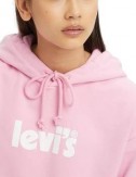 levis graphic standard hoodie poster logo prism pink