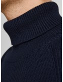 jjpanel knit roll neck navy jack jones
