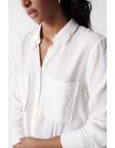 blusa blanca con textura Salsa Jeans