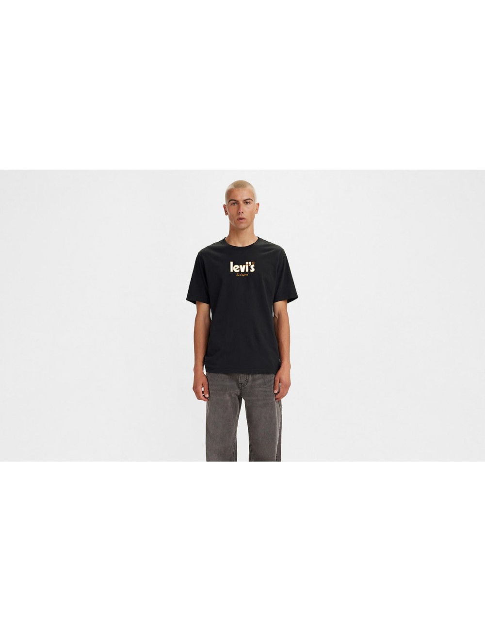 levis ss relaxed fit tee holiday poster caviar