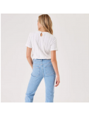 Blusa blanca calada con volantes Garcia Jeans