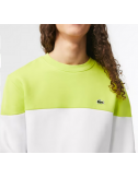 sweatshirt lime/blanc lacoste
