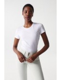 camiseta blanca con branding bordado Salsa jeans