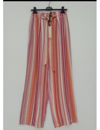 pantalon de rayas de lino gaudi fashion
